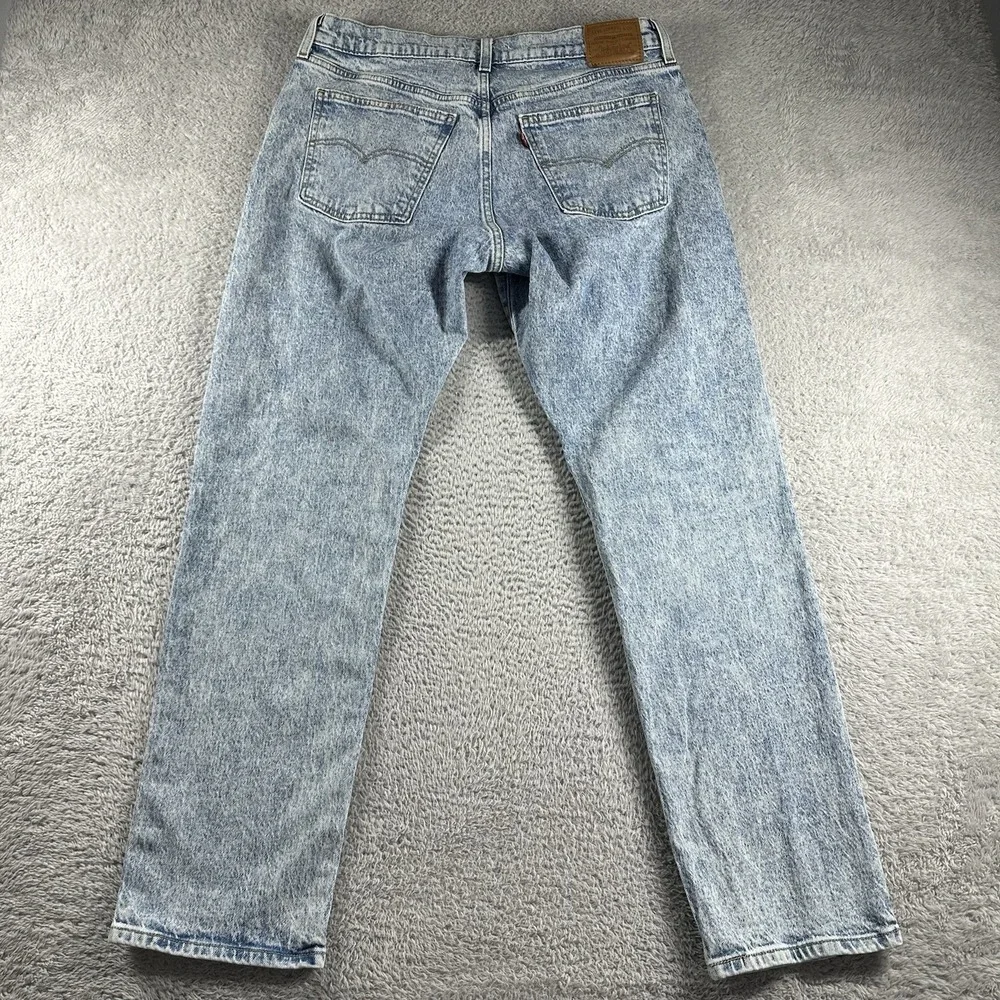 Levi's Jeans Middy Straight 32x30 Acid Wash Stretch Retro‎ Light Wash